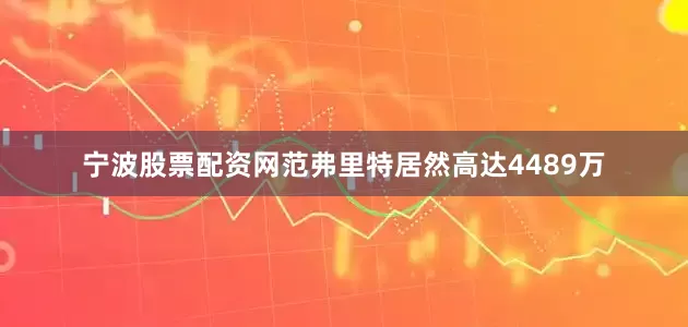 宁波股票配资网范弗里特居然高达4489万
